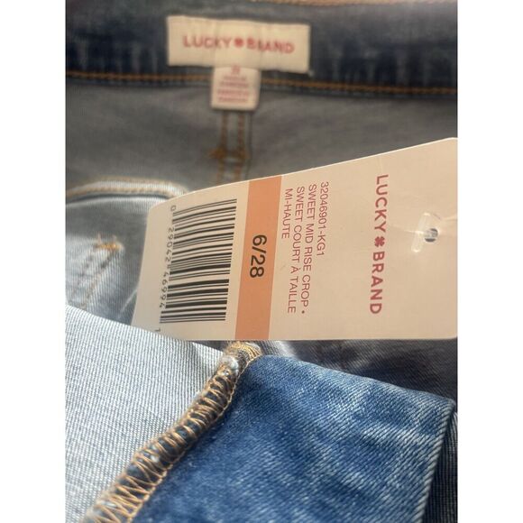 Lucky Brand Mid Rise Straight Leg Jeans - Size 28 - NWT MSRP $99 - Picture 2 of 3